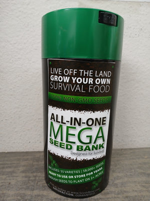 SEED BANK FOR SURVIVAL WITH LARGE BLACK SEED STORAGE VAULT